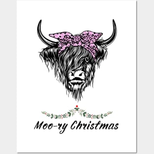 Moo-ry Christmas Posters and Art